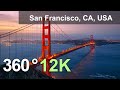 San Francisco, USA. Aerial 360 video in 12K