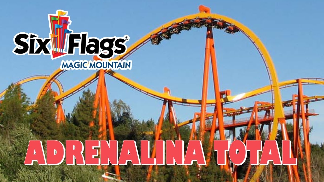 Muita adrenalina no parque Six Flags Magic Mountain (California) - YouTube