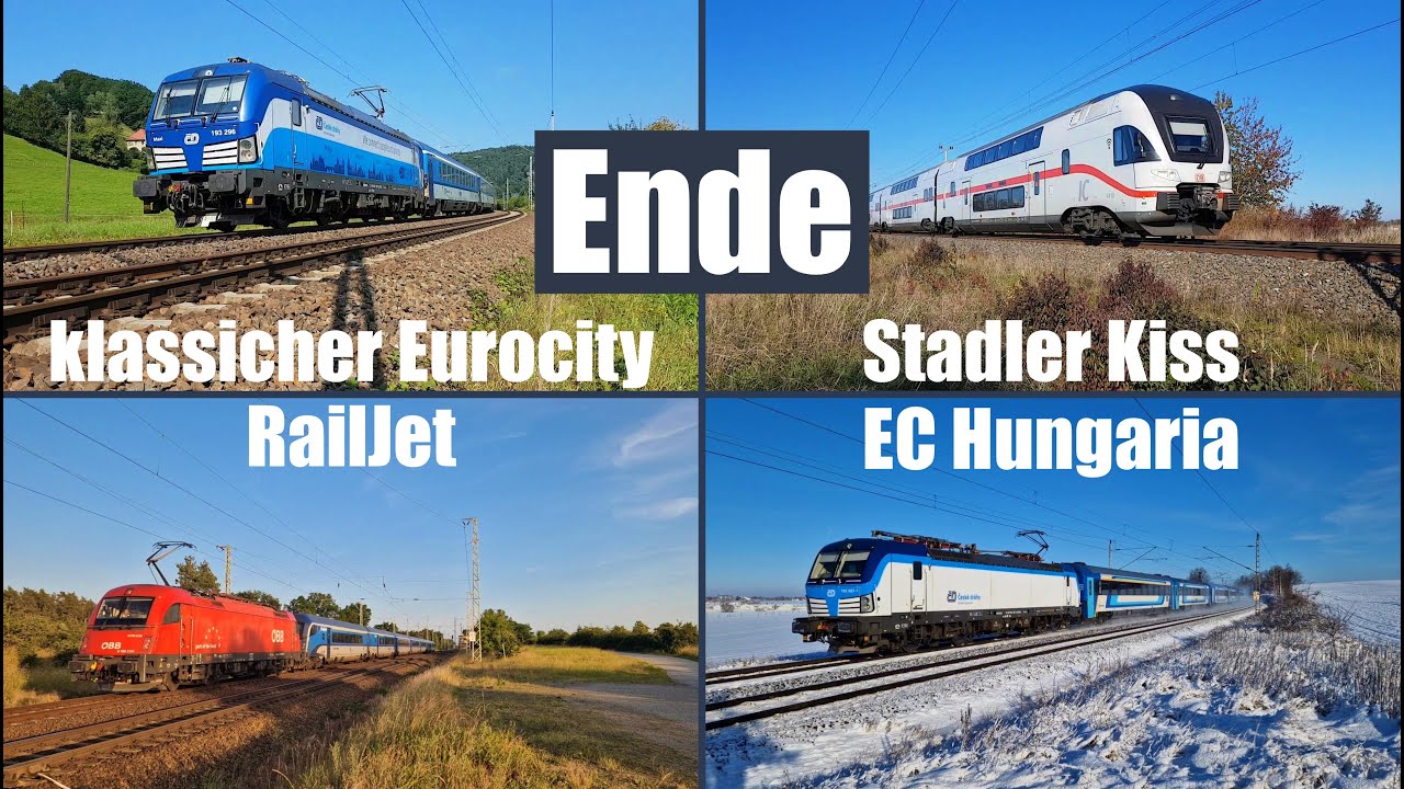 Abschied vom Stadler Kiss, Railjet 1, Hungaria und klassischem EC mit Speisewagen