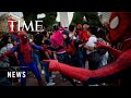 Argentina Attempts to Break Record for Most People Dressed as Spider-Man