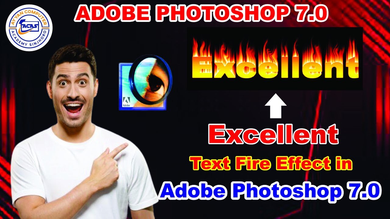 Fire 🔥 Effect Text use in Adobe photoshop 7.0 - YouTube