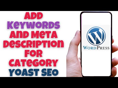 Add Keywords and Meta Description for Category Yoast SEO