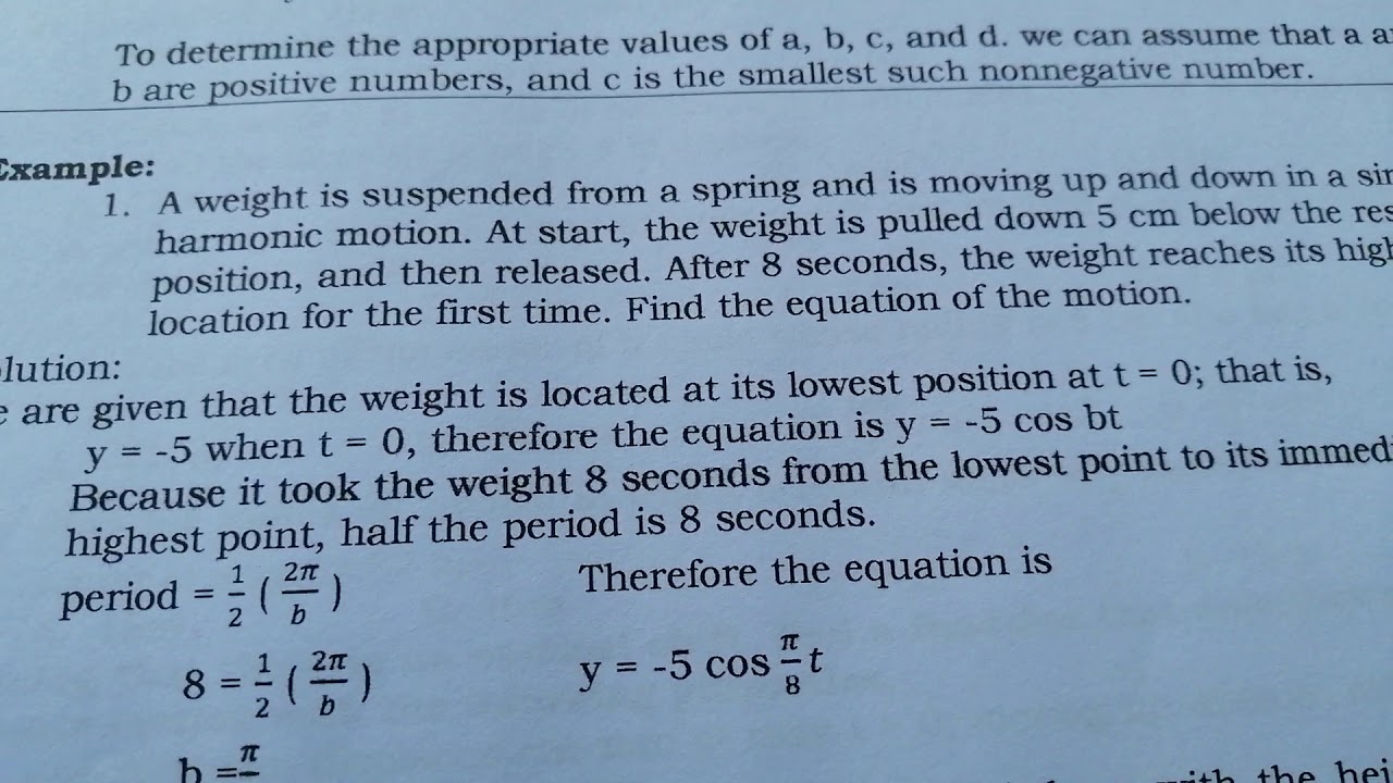 How to solve problems involving simple harmonic motion - YouTube