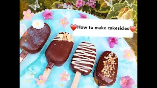 How to make Nutella Cakesicles - Easy chocolate cakesicles recipe