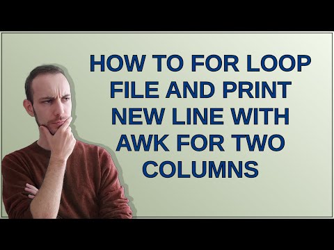 How to for loop file and print new line with awk for two columns
