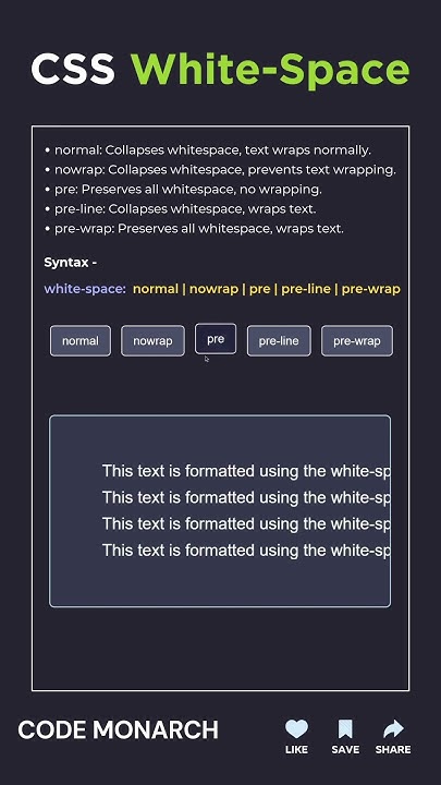 Master CSS White Space Property: Control Layout Like a Pro! 🎨🤩 #css # ...