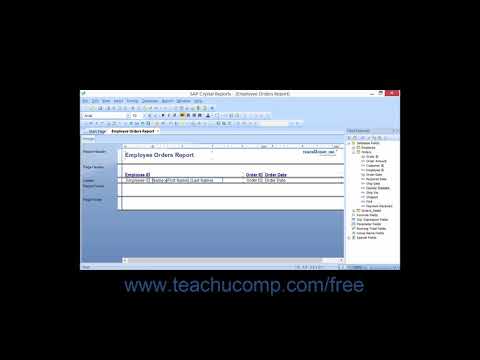 Crystal Reports 2013 Tutorial Formatting Part of a Text Object Business Objects Training