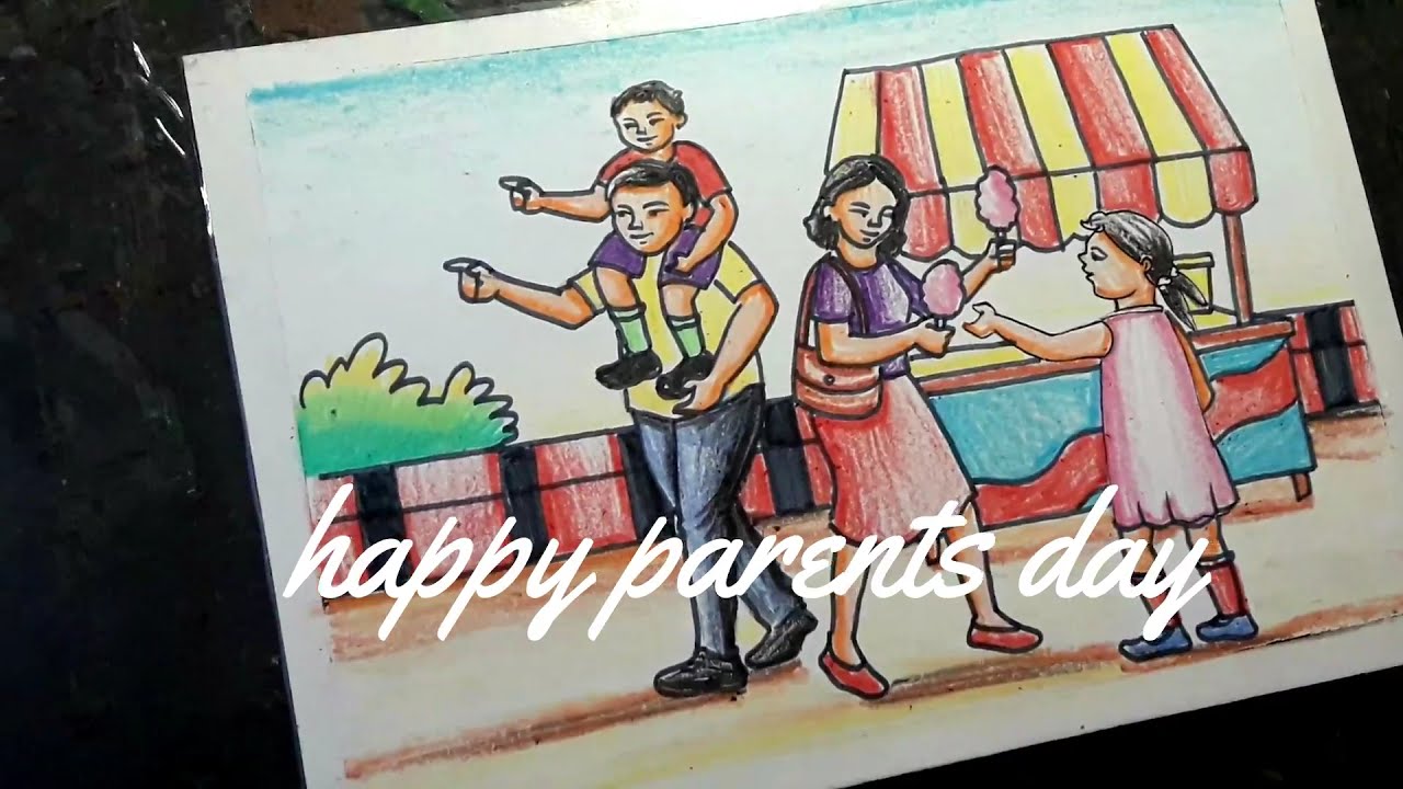 happy parents day drawing  @deb art