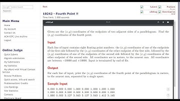 UVA 10242 - Fourth Point !! [Geometry] (Arabic)