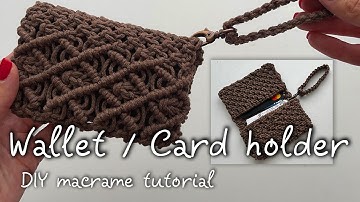 DIY | Macrame wallet tutorial | card holder | Cartera de macrame | Makramee Geldbörse