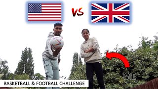 Extreme FOOTBALL and BASKETBALL Challenge | USA vs England