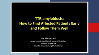 14  Keynote Speaker: TTR Amyloid: How to Find Early and Follow Them Well | UCA 2023
