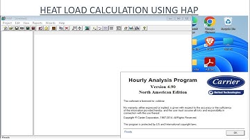 Sample heat load calculation using  HAP