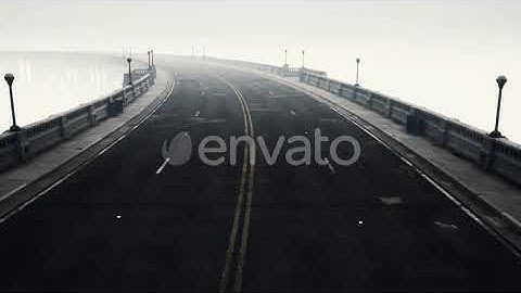 Long Bridge in Misty Fog | Motion Graphics - Envato elements
