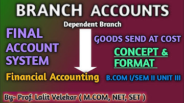 Branch accounting - Final account system Format @eduaccountancy