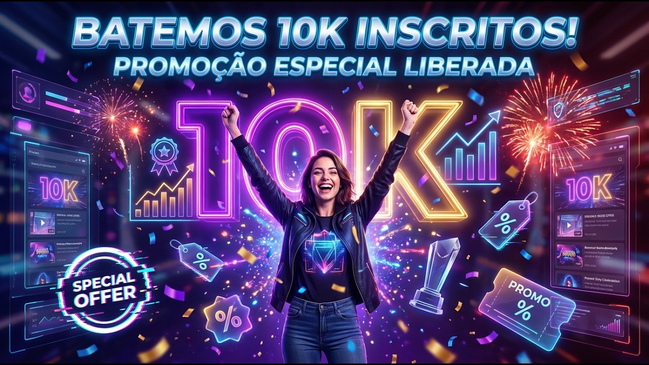 Comemorando 10 Mil Inscritos Alcançados com Promoção Geral - YouTube