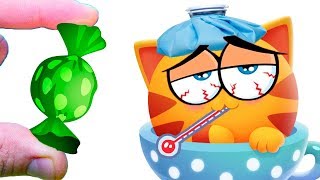Помогаем котенку Мусе! Игра для детей про котика МяуСим виртуальный питомец Помогаем котенку Мусе! Игра для детей про котика МяуСим виртуальный питомец