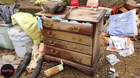 Trash to Treasure | Junkyard Bedside Table Restoration