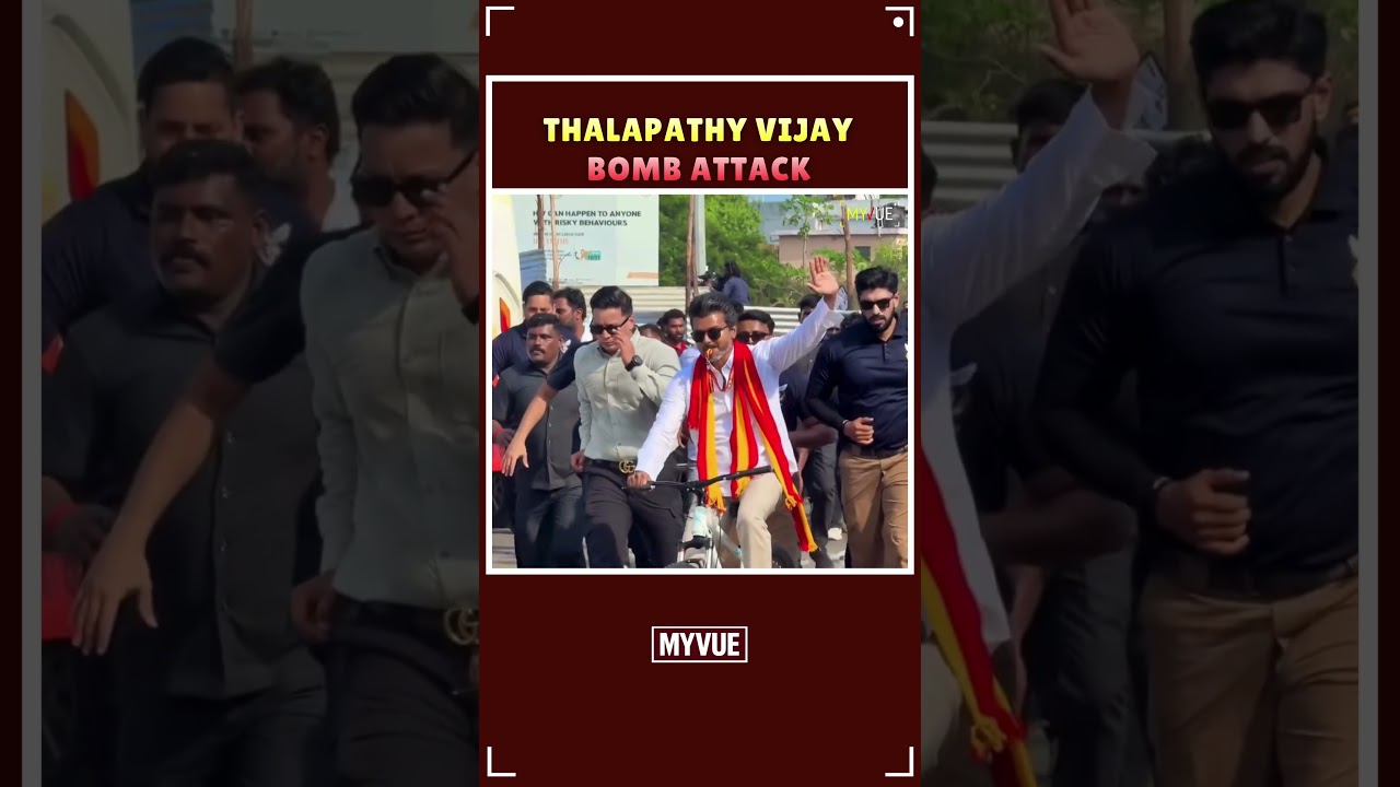 Thalapathy Vijay Bomb Scare 😱 Flower Mistaken as Attack During Election Campaign | Viral Video