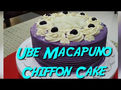 UBE MACAPUNO CHIFFON CAKE | RECIPE
