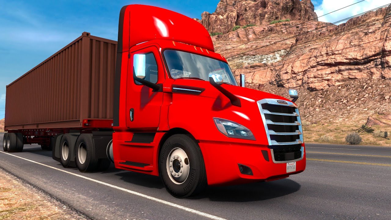 Driving The New Freightliner Cascadia In American Truck Simulator YouTube