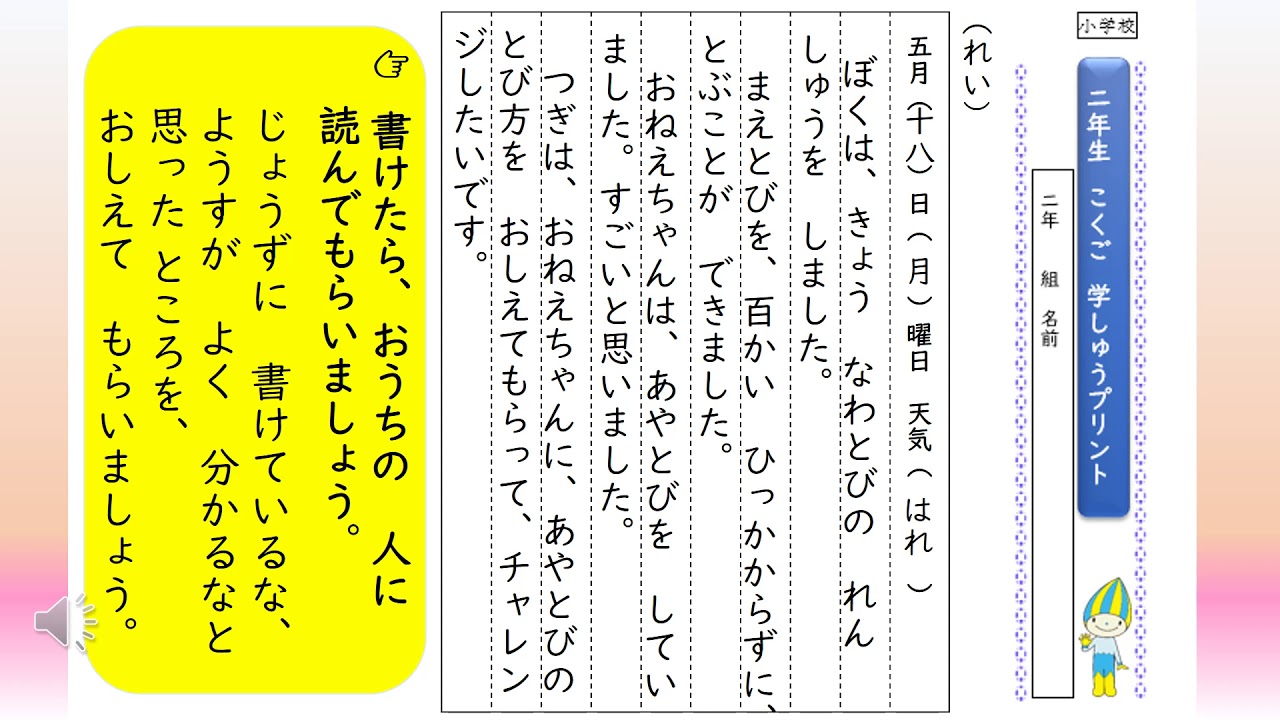 小２ 国語 春がいっぱい きょうのできごと たんぽぽのちえ