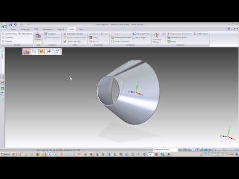 Construccion de un cono en sheet metal para Solid Edge