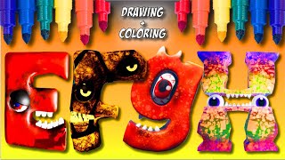 ABC LORE Drawing + Coloring Video ALPHABET LORE MORPHS  Abc Lore Chapter 2 ROBLOX ABC LORE Chapter 4