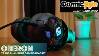 Cosmic Byte Oberon 7.1 RGB Gaming Headset with Dual Input- USB and 3.5mm Jack 2023