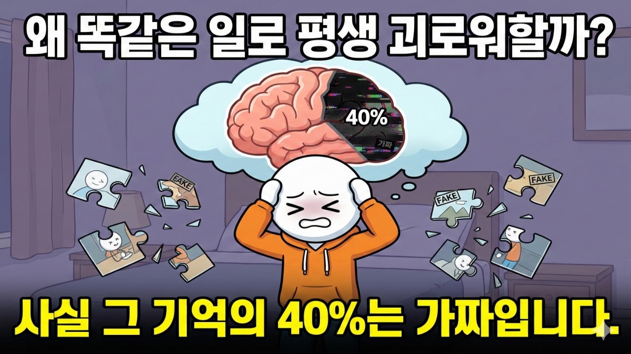 왜 똑같은 일로 평생 괴로워할까? 사실 그 기억의 40%는 가짜입니다. 당신의 불행을 끝낼 3가지 심리 기술