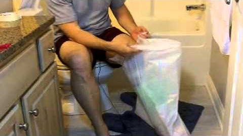 Showering with a cast using things around the home