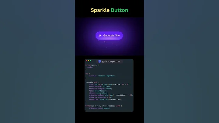 Sparkle Button with Pure CSS & SVG | UI Animation 2025#Shorts #cssanimation #cssfilters #coding #css