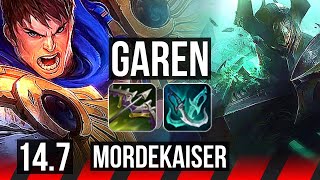 GAREN vs MORDEKAISER (TOP) | 6/1/2, 300+ games | NA Diamond | 14.7