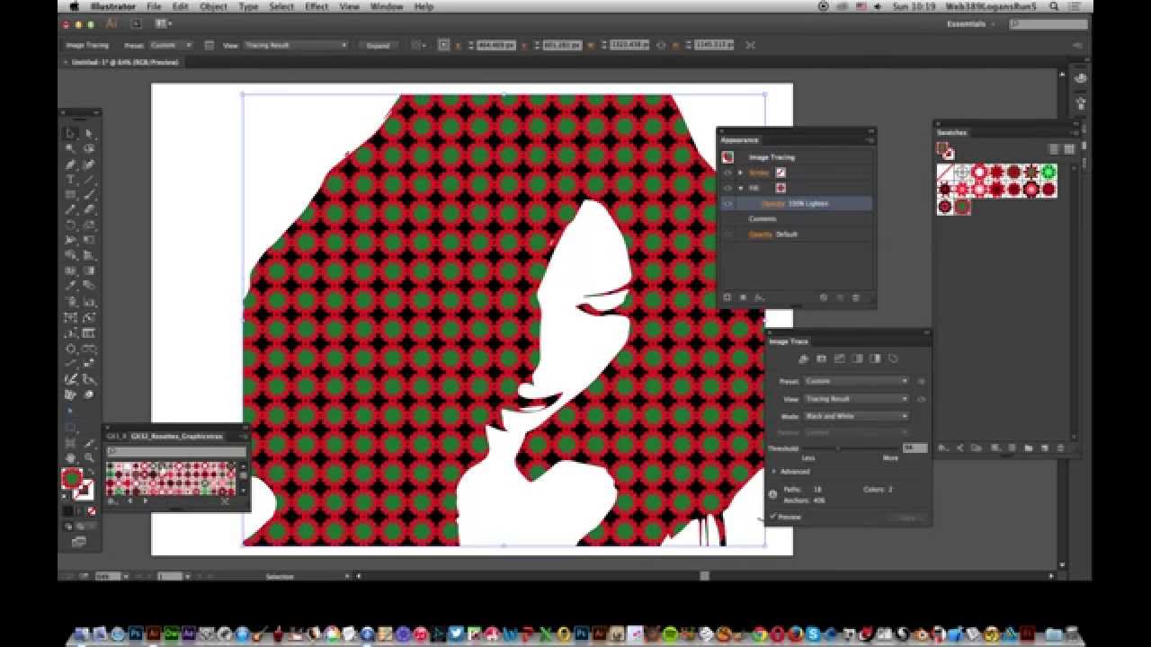 Add pattern swatches to images / photos in Illustrator tutorial - YouTube