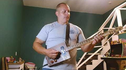 How To Play "Eye Of The Tiger" By Survivor.  A Cigar Box Guitar Lesson/Tutorial.