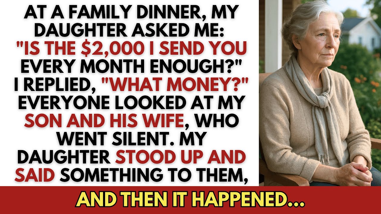 At A Family Dinner, My Daughter Asked: “Is The $2,000 I Send You Monthly Enough?” Everyone Looked…