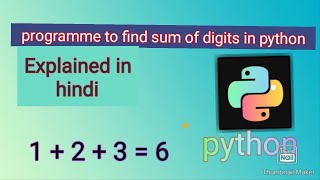 Sum Of Two Digits in Python by Rohit Kr. Dubey || #pythonprogrammerandcodingwithrohit