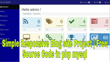 Simple Responsive Blog site Project | Free Source Code in php mysql
