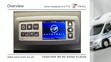 How to use the Sargent LCD system control panel in an Auto-Trail motorhome