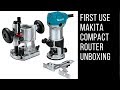 Unboxing Testing and Review of the Makita 1-1/4 HP Compact Router RT0701CX7