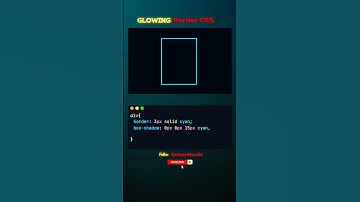 Glowing Border CSS🥶|Full Tutorial On Our Channel 👆#html #css #glowing #border #cyancolor#music #code