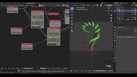 [Demo] Procedural Simplified Vine  - blender animation nodes; noding-product
