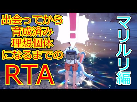 【新競技】野生ポケモンと遭遇してから育成済み理想個体にするまでのRTA-マリルリ編【ポケモンSV】