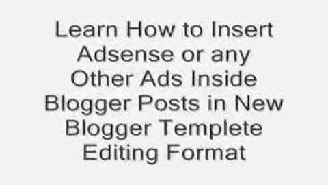 How To Insert Adsense Code Inside Blogger Posts | Make More Money With Adsense