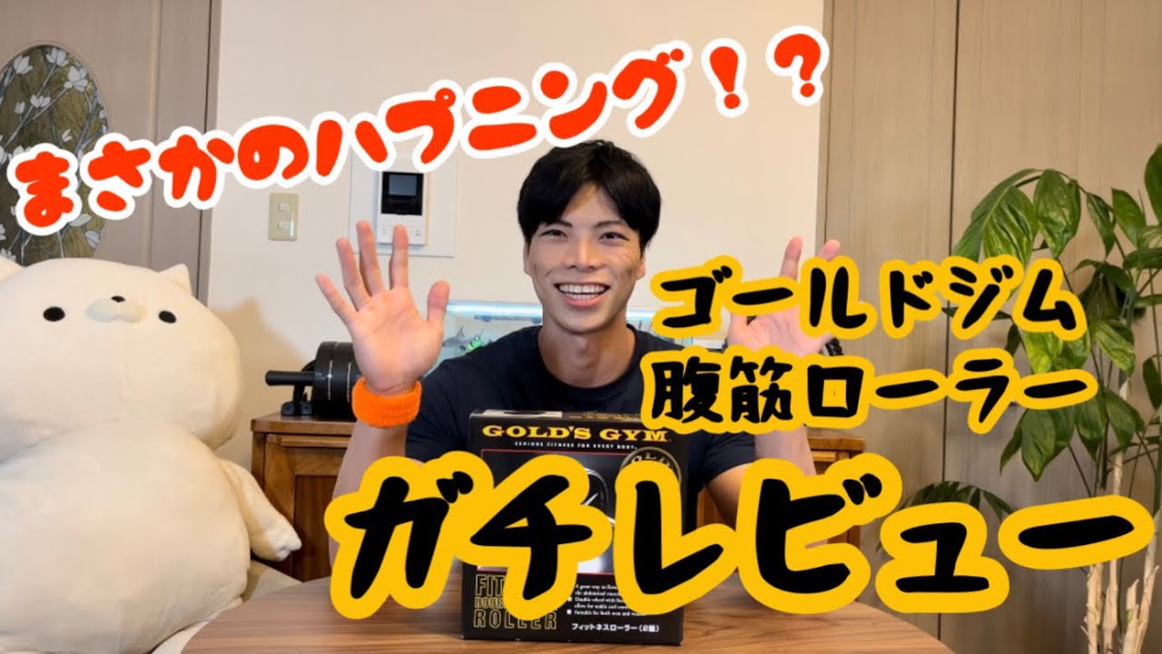 まさかの】ゴールドジムの腹筋ローラー レビュー中にまさかの 
