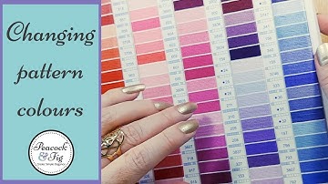 Changing colours in embroidery and cross stitch patterns