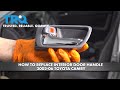 How to Replace Interior Door Handle 2002 2006 Toyota Camry