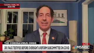 MSNBC - Raskin Reflects on COVID-19 Oversight Hearing With Dr. Fauci