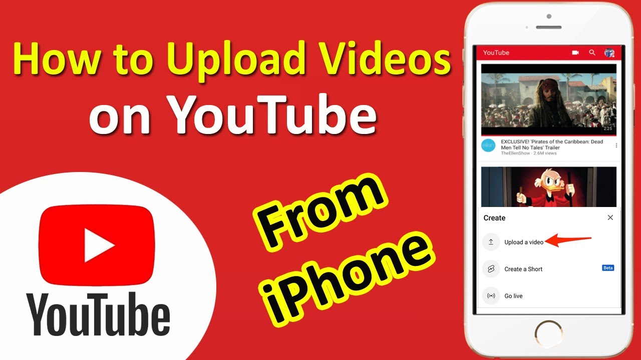 how to upload a youtube video qithan iphone