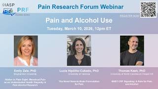 PRF Webinar (March 10, 2026) on Pain and Alcohol Use